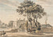 Vue nordost av Sir John Elvil:s hus i Englefield Green nära Egham i Surrey - Paul Sandby — vy av konstverket