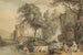 romantisk landskapsbild med figurer och boskap - Paul Sandby — vy av konstverket