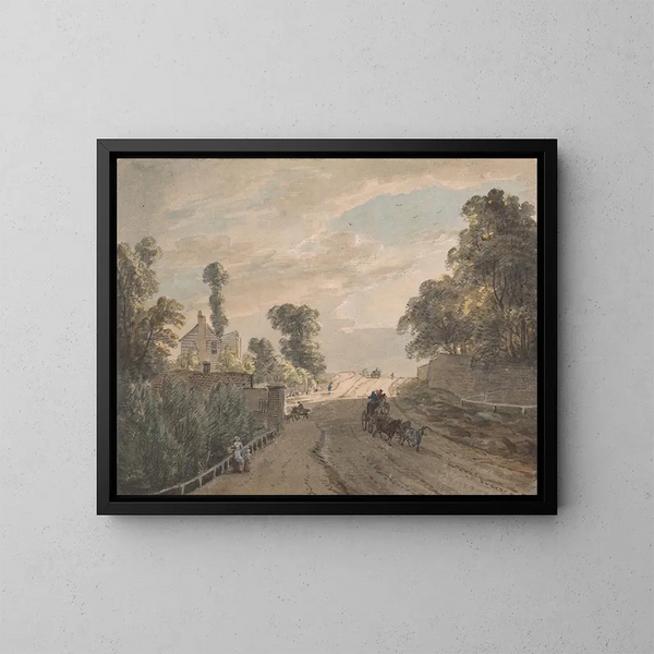 Le péage de Bayswater - Paul Sandby — inramlat konstverk på väggen