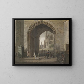 La porte de la tour au château de Windsor - Paul Sandby — inramlat konstverk på väggen