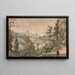 Vue du château de Richmond, Yorkshire - Paul Sandby — inramlat konstverk på väggen