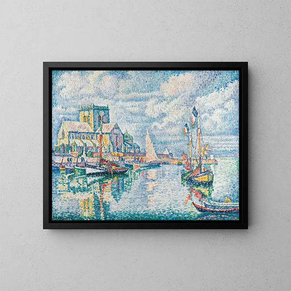 Barfleur - Paul Signac — inramlat konstverk på väggen