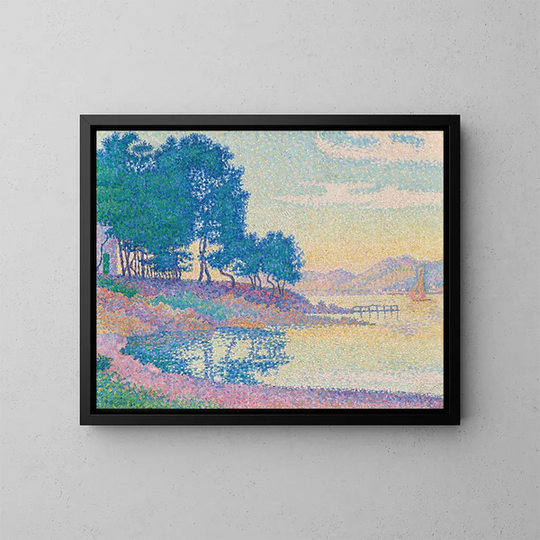 Calanque des Canoubiers, Pointe de Bamer, Saint-Tropez - Paul Signac — inramlat konstverk på väggen