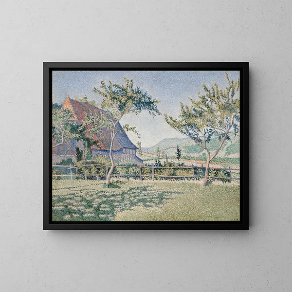 Le Château dans la prairie - Paul Signac — inramlat konstverk på väggen