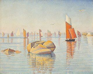 Concarneau i morgonens lugn - Paul Signac — vy av konstverket