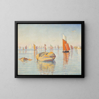 Concarneau i morgonens lugn - Paul Signac — inramlat konstverk på väggen