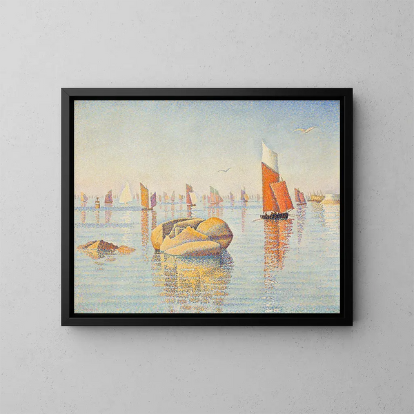 Concarneau i morgonens lugn - Paul Signac — inramlat konstverk på väggen