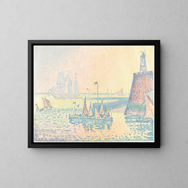 Kvällen - Paul Signac — inramlat konstverk på väggen