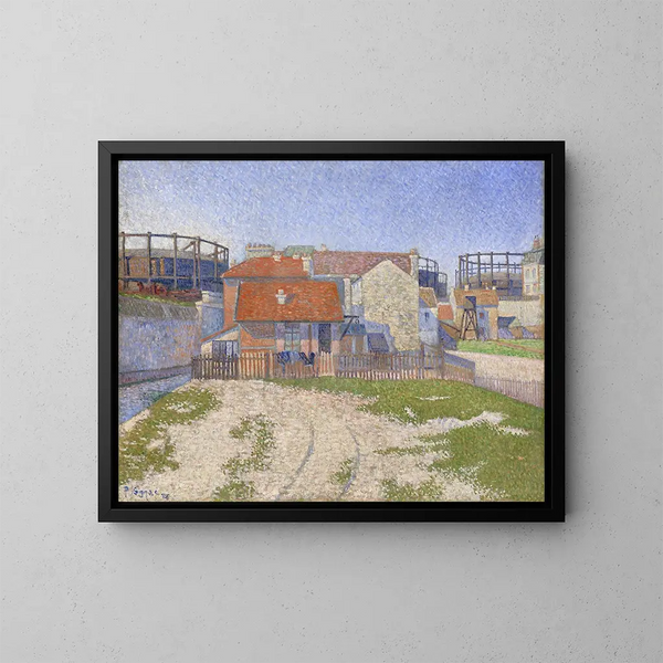 Gazomètres à Clichy - Paul Signac — inramlat konstverk på väggen