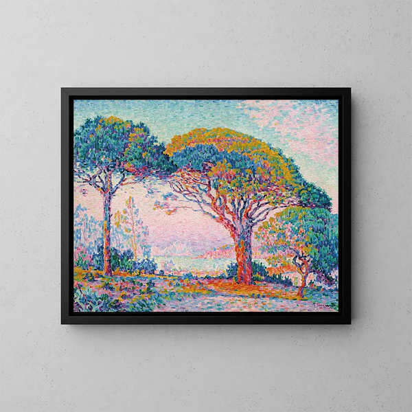 La Baie de Saint-Tropez - Paul Signac — inramlat konstverk på väggen