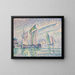 Le Chenal de La Rochelle - Paul Signac — inramlat konstverk på väggen