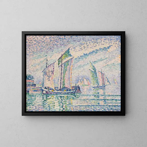 Le Chenal de La Rochelle - Paul Signac — inramlat konstverk på väggen