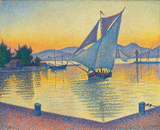 Le Port au soleil couchant, Opus 236, Saint-Tropez - Paul Signac — vy av konstverket