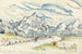 Les Alpilles Vy från Saint-Rémy-de-Provence - Paul Signac — vy av konstverket
