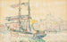 Marseille, segelbåt - Paul Signac — vy av konstverket