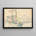 Marseille, segelbåt - Paul Signac — inramlat konstverk på väggen