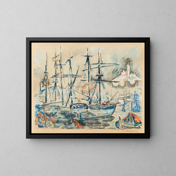 Marseille - Paul Signac — inramlat konstverk på väggen