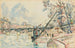 Paris, Seine vid konstnärsbron - Paul Signac — vy av konstverket