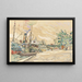 Paris, La Seine vid Pont des Saints-Pères - Paul Signac — inramlat konstverk på väggen