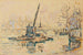 Paris, Seine vid Quai Malaquais, kranen - Paul Signac — vy av konstverket
