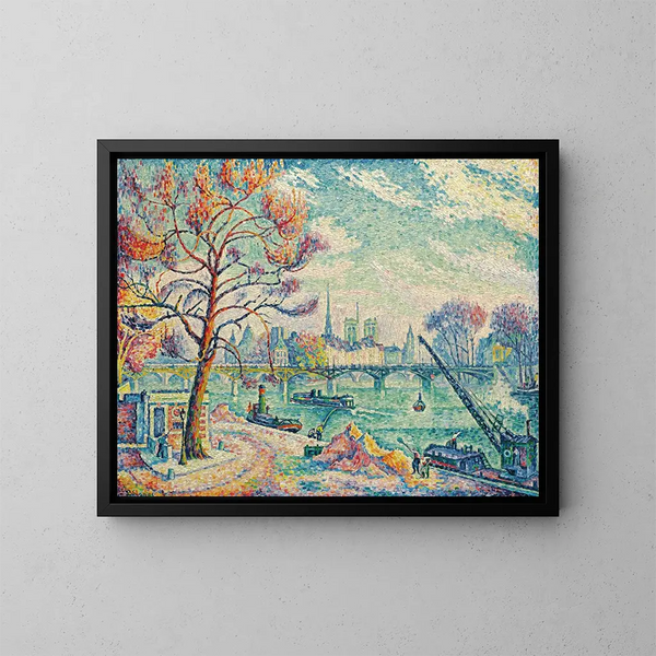 Pont des Arts, Paris - Paul Signac — inramlat konstverk på väggen