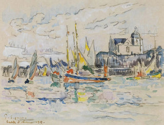 Vue du port de Dolonne - Paul Signac — vy av konstverket