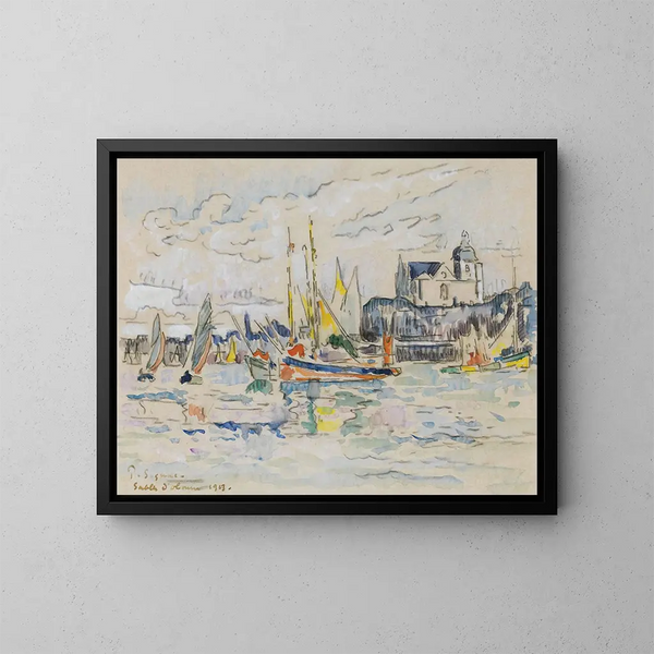 Vue du port de Dolonne - Paul Signac — inramlat konstverk på väggen
