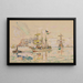 Saint-Malo, Les Terre-Neuvas (Konflikt de cas) - Paul Signac — inramlat konstverk på väggen