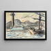 Saint-Tropez Le phare et la jetée - Paul Signac — inramlat konstverk på väggen