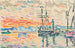 Saint-Tropez, hamnen vid solnedgången - Paul Signac — vy av konstverket