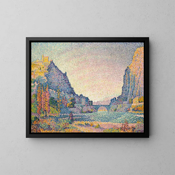 Sisteron - Paul Signac — inramlat konstverk på väggen