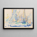 Saint-Tropez, tartanes vid hamnen - Paul Signac — inramlat konstverk på väggen