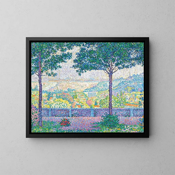 Terrasse de Meudon - Paul Signac — inramlat konstverk på väggen