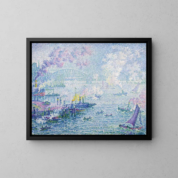 Le port de Rotterdam - Paul Signac — inramlat konstverk på väggen