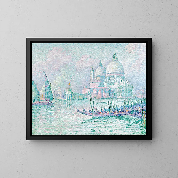 Venise, La Salute, Vert - Paul Signac — inramlat konstverk på väggen