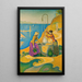 Kvinnor vid brunnen - Paul Signac — inramlat konstverk på väggen
