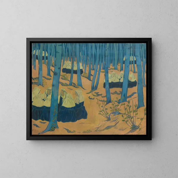 Bretoniska målningar samlade i den heliga skogen - Paul Sérusier — inramlat konstverk på väggen