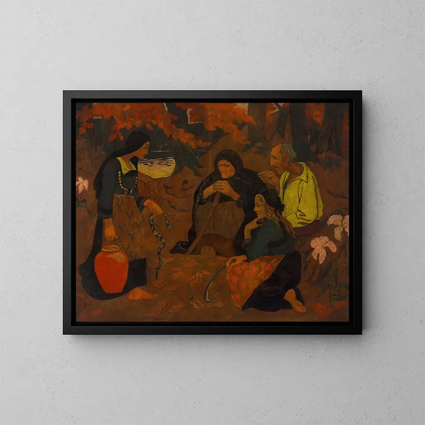Les mangeurs de serpents - Paul Sérusier — inramlat konstverk på väggen