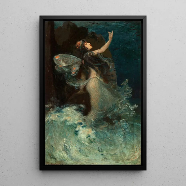 Nymphe des eaux - Paul Swan — inramlat konstverk på väggen