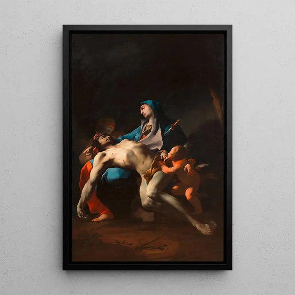 Pietà - Paul Troger — inramlat konstverk på väggen