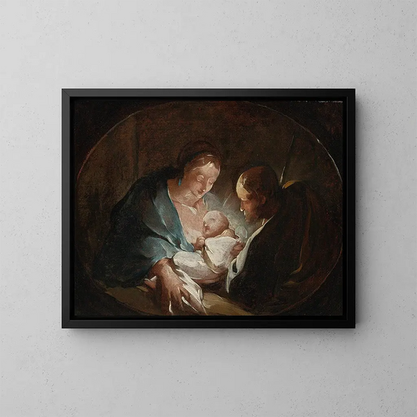 La Sainte Famille - Paul Troger — inramlat konstverk på väggen