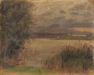 Vue sur le Chiemsee Étude - Paul Weber — vy av konstverket