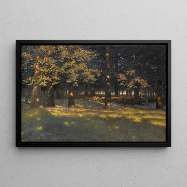 Paul Wilhelm KellerReutlingen - Waldlichtung mit grasenden Schafen.webp