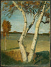 björkträd i landskap - Paula Modersohn-Becker — vy av konstverket