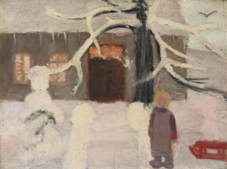 Pojke i snön - Paula Modersohn-Becker — vy av konstverket