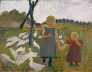 Paula ModersohnBecker - Kids with Geese.webp