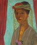 självporträtt med hatt och slöja - Paula Modersohn-Becker — vy av konstverket