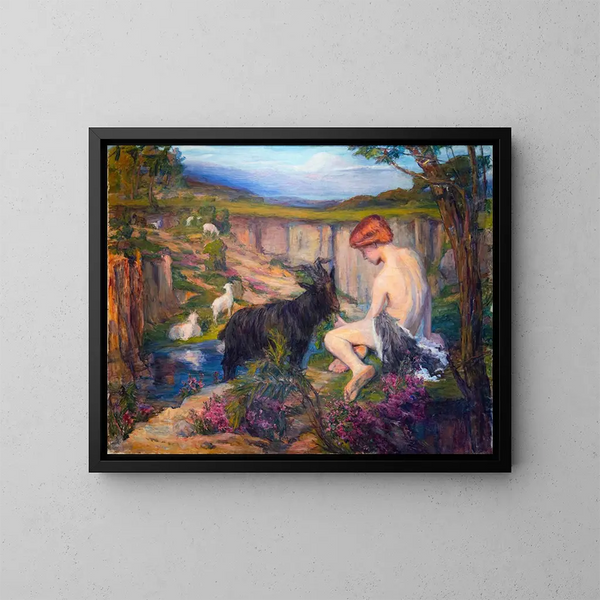 Allégorie de l'art - Pauline Adour — inramlat konstverk på väggen