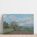 Reproduktion av målningen Landskapsbild med en koravla - Camille Pissarro