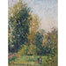 Reproduktion av målningen Landskapsbild med Två Personer, Éragny, Höst - Camille Pissarro